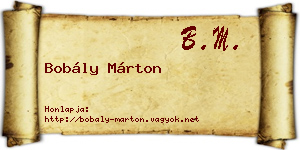 Bobály Márton névjegykártya
